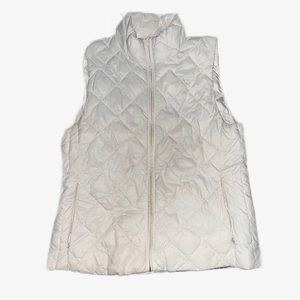 LOFT brand White Puffer Vest size Small